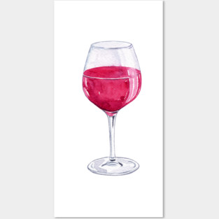 Red wine glass Posters and Art