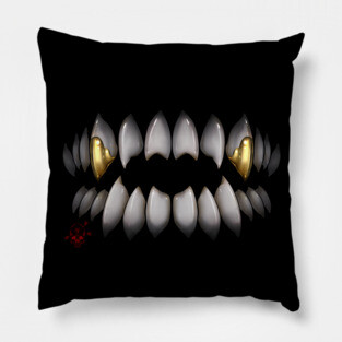 Pretty Smile Gold fangs Pillow