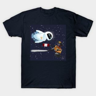 Eve as Aziraphale and Wall-e as Crowley T-Shirt