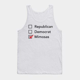 Republican Democrat Mimosas Tank Top