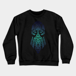 Tyr Norse God of War - Green and Blue Crewneck Sweatshirt