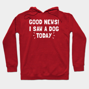 Good News! I Saw a Dog Today Hoodie