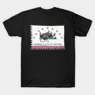Funny Possum - Commonwealth of Virginia Flag T-Shirt