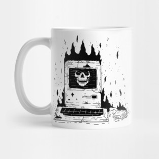 Old computer Skull Mug