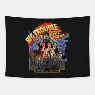 Big Trouble Little shirt Tapestry