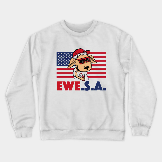 Ewe S A Crewneck Sweatshirt by dumbshirts