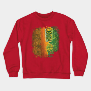 Tiki And Hibiscus Crewneck Sweatshirt