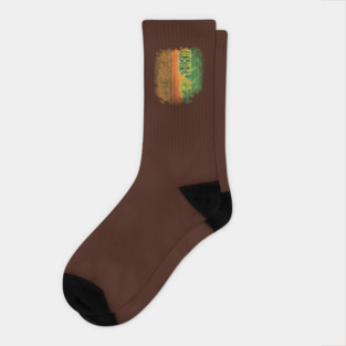 Tiki And Hibiscus Socks
