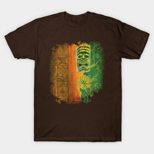 Tiki And Hibiscus T-Shirt