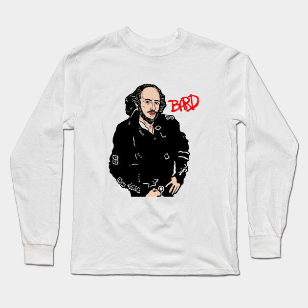 Bard Shakespeare Long Sleeve T-Shirt by dumbshirts