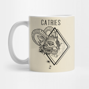 A zodiac cattery: aries by blacklinesw9 Mug