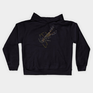 Playing Acoustic Guitar Kids Hoodie