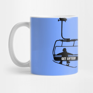 Get Lifted Ski/Snowboarding chairlift Silhouette Mug