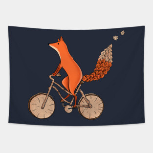 Fox Bicycle Tapestry