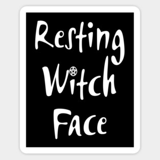 Resting Witch Face Wiccan Pagan Cheeky Witch® Sticker