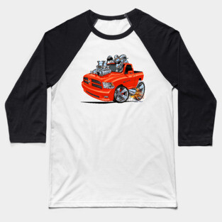 Dodge RAM ORANGE Truck Baseball T-Shirt
