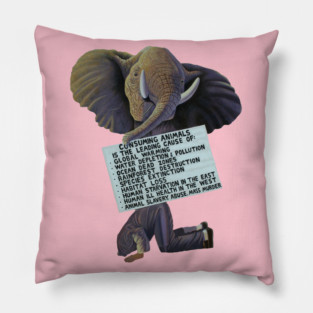 The Elephant in the Room Pillow