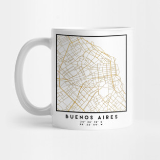 BUENOS AIRES ARGENTINA CITY STREET MAP ART Mug