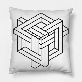 Impossible Shapes – Optical Illusion - Geometric Designs Pillow