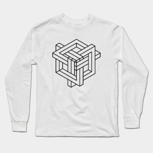Impossible Shapes – Optical Illusion - Geometric Designs Long Sleeve T-Shirt