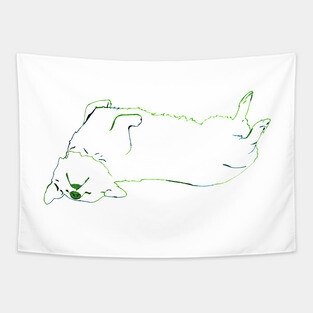 Simplistic Corgi Tapestry