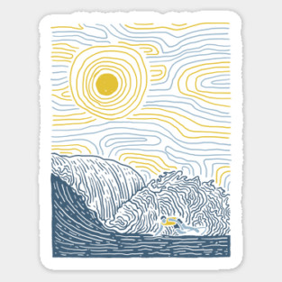Surf Line Sticker