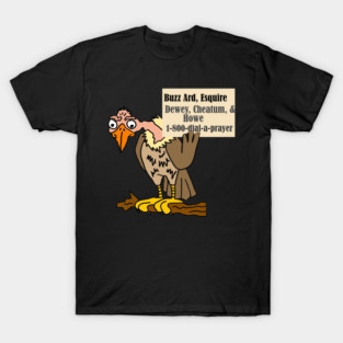 Hilarious Buzzard Lawyer Joke Cartoon T-Shirt
