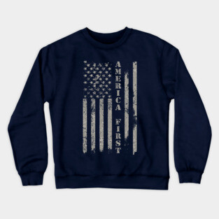 America First Flag Crewneck Sweatshirt