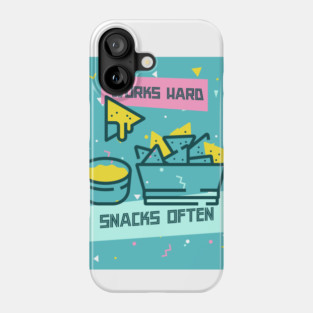 Works Hard, Snacks Often - Nacho Edition Phone Case