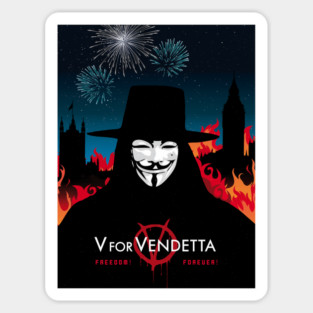 You may call me V art print Sticker