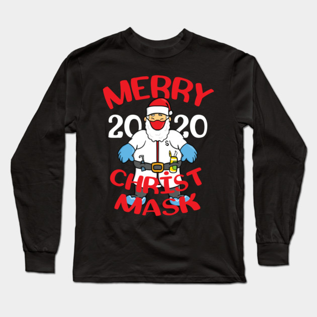 Merry Christmask 2020 Long Sleeve T-Shirt by belownormal