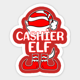 Cashier Elf Sticker