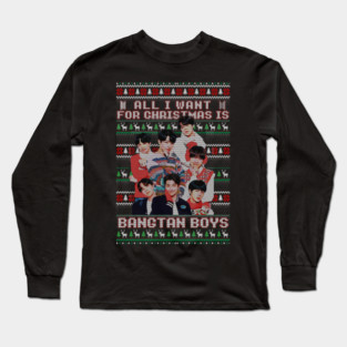 BTS Army - Ugly sweater Christmas funny Tee Long Sleeve T-Shirt
