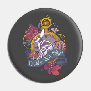 Follow the white rabbit Pin