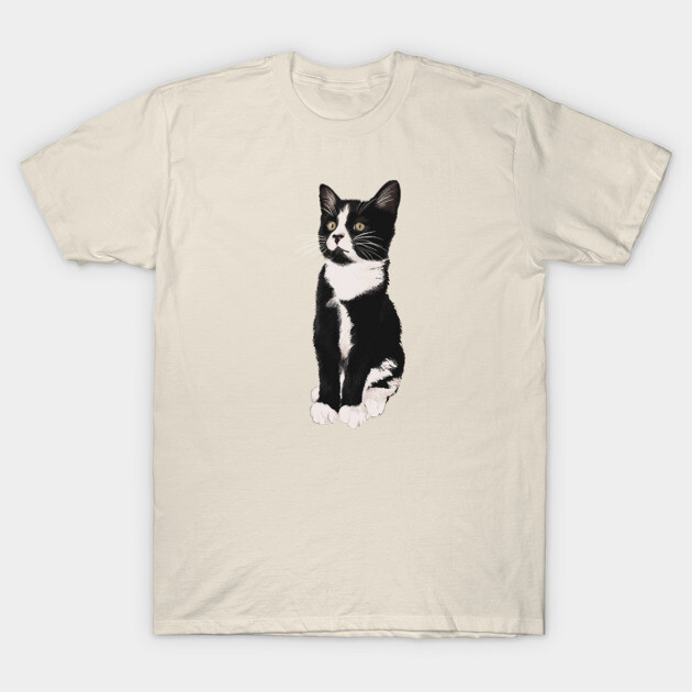 Tuxedo cat Cat T-Shirt TeePublic