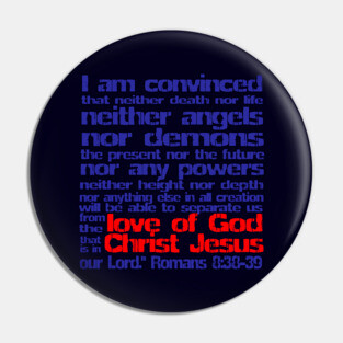 Romans Scripture Tee Pin