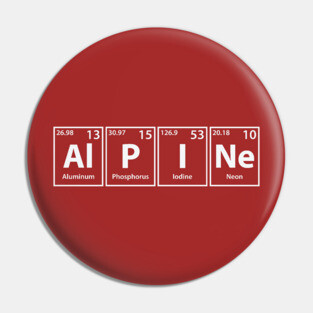 Alpine (Al-P-I-Ne) Periodic Elements Spelling Pin