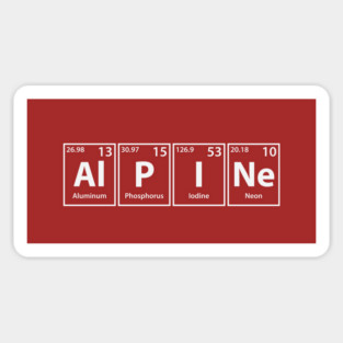 Alpine (Al-P-I-Ne) Periodic Elements Spelling Sticker