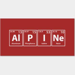 Alpine (Al-P-I-Ne) Periodic Elements Spelling Posters and Art