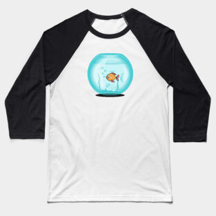 A Happy Goldfish Baseball T-Shirt