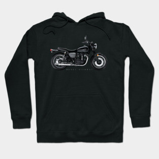 Kawasaki W800 Street 19 black, sn Hoodie