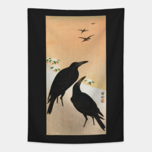 Crows in the Snow Tapestry
