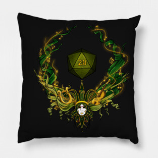 DnD bard symbol green Pillow