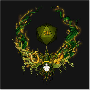 DnD bard symbol green Posters and Art