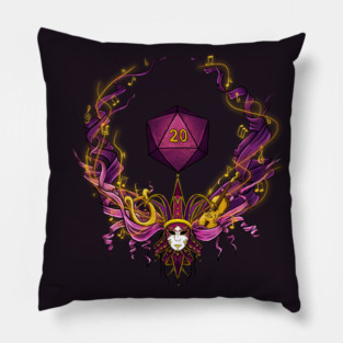 DnD bard symbol - purple Pillow