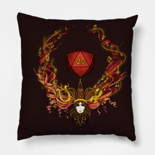 DnD bard symbol - red Pillow