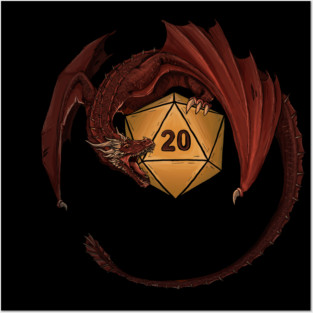 DnD dragon symbol Posters and Art