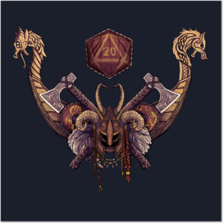 DnD fighter or barbarian symbol Posters and Art