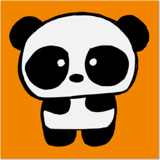 Cute Baby Panda - Tangerine Posters and Art