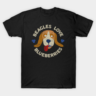 Fantastic Mr Fox - Beagles Love Blueberries - Weathered Dog - Circle T-Shirt